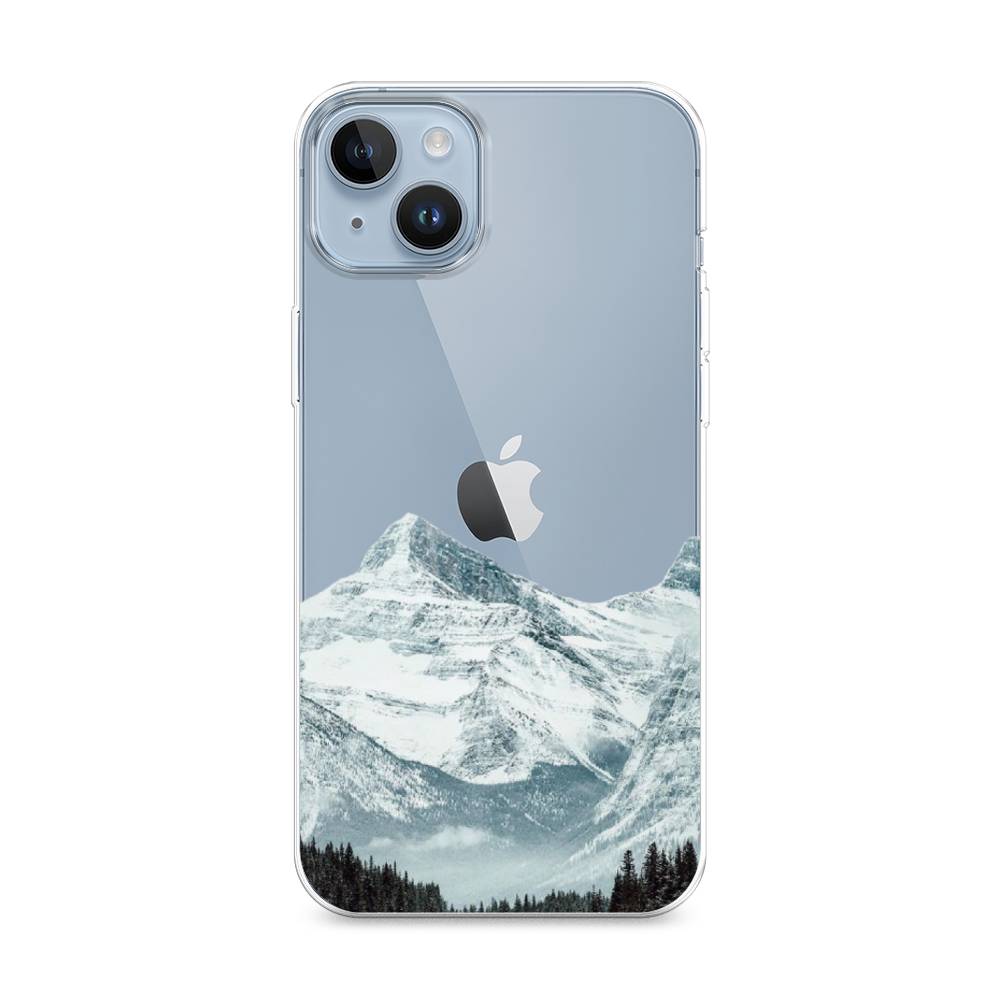 

Чехол на Apple iPhone 14 Plus "Горы арт 1", Белый;зеленый, 15350-2