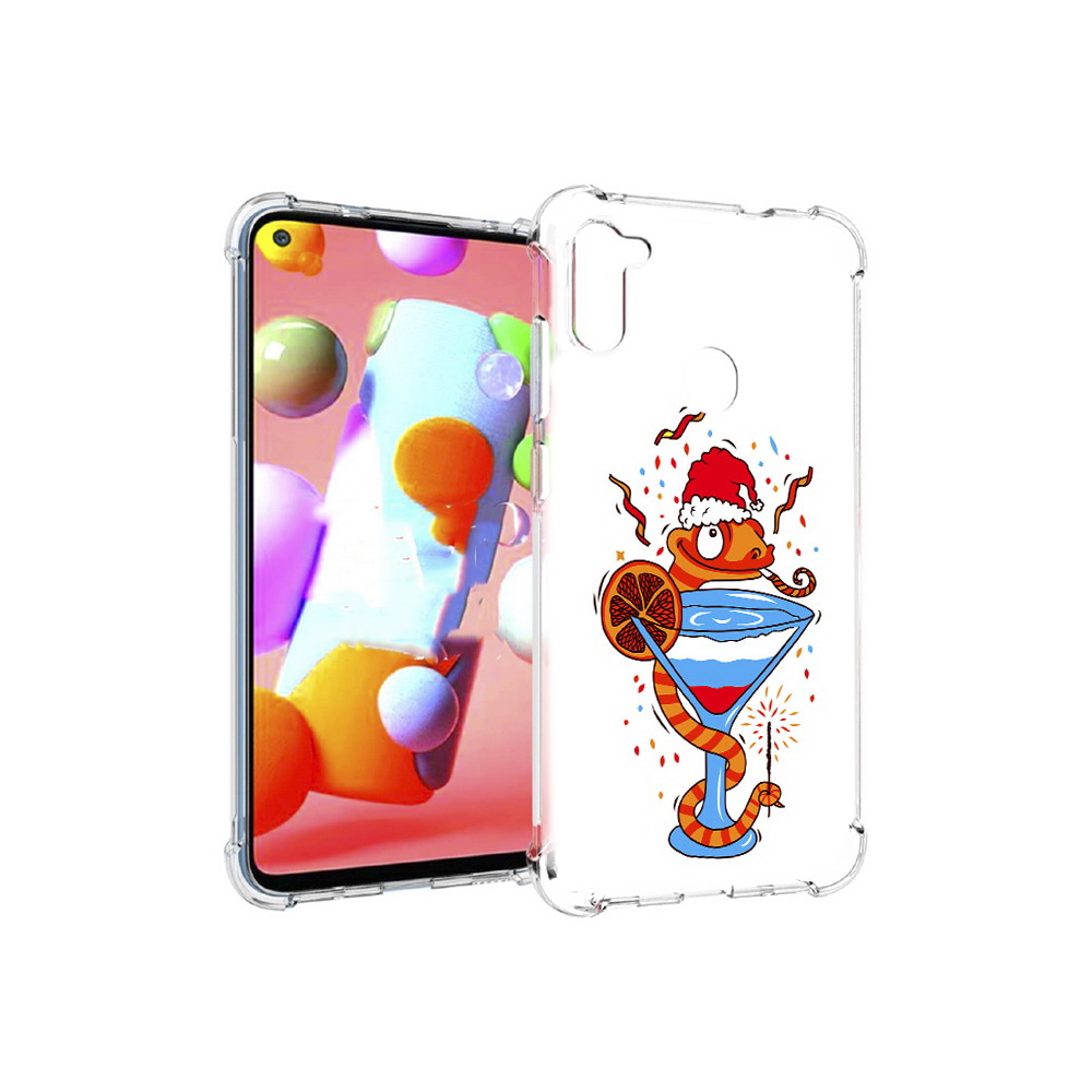 

Чехол MyPads Tocco для Samsung Galaxy M11 змейка (PT147121.487.364), Прозрачный, Tocco