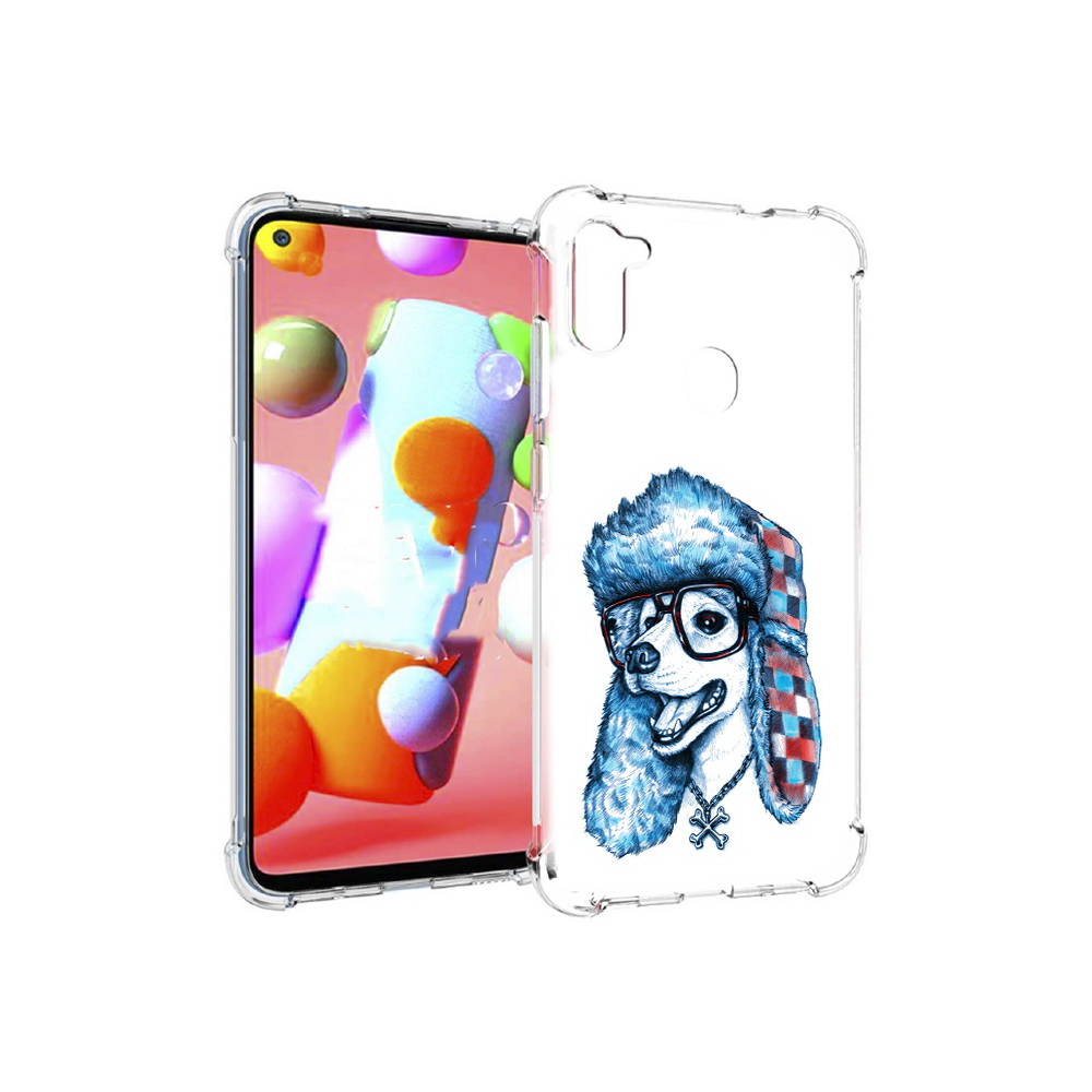 

Чехол MyPads Tocco для Samsung Galaxy M11 зимний пес (PT147121.487.362), Прозрачный, Tocco