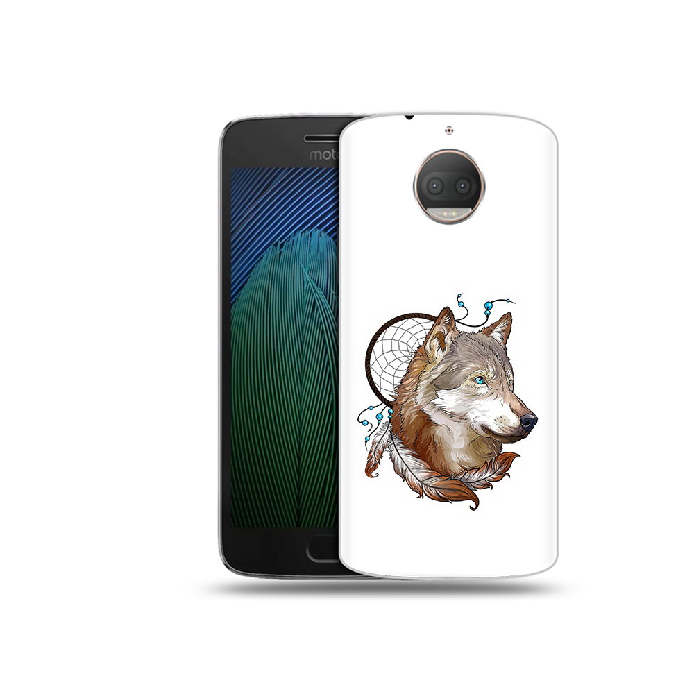 

Чехол MyPads Tocco для Motorola Moto G5S Plus волк и ловец снов (PT75337.377.269), Прозрачный, Tocco