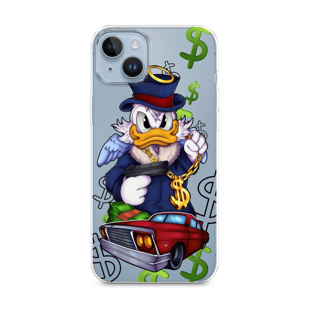 

Чехол на Apple iPhone 14 Plus "Scrooge McDuck with a Gold Chain", Красный;синий;белый, 15350-6