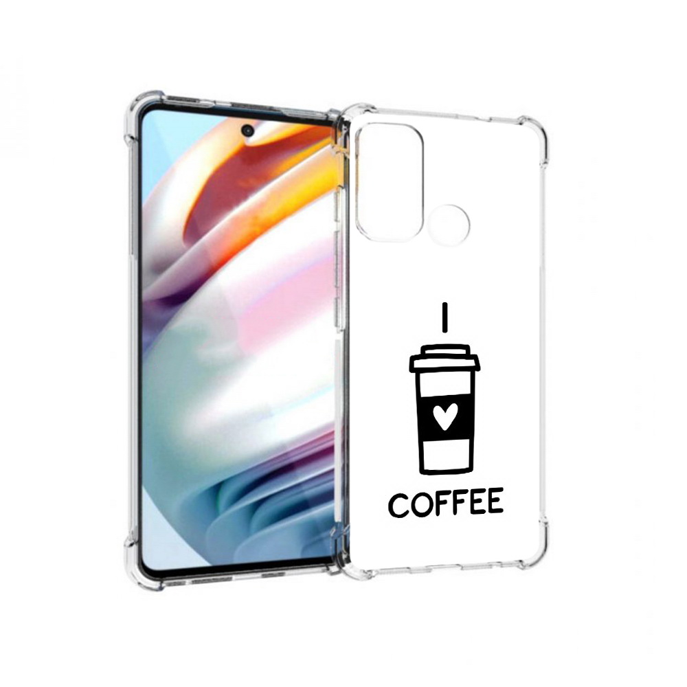 

Чехол MyPads Tocco для Motorola Moto G60 Я люблю кофе (PT227068.360.206), Прозрачный, Tocco