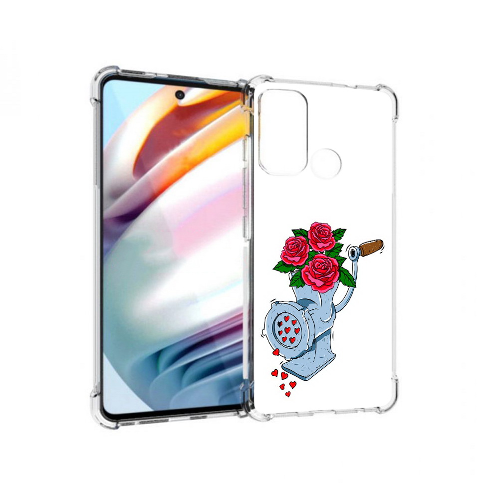 

Чехол MyPads Tocco для Motorola Moto G60 Цветочные сердца (PT227068.360.199), Прозрачный, Tocco