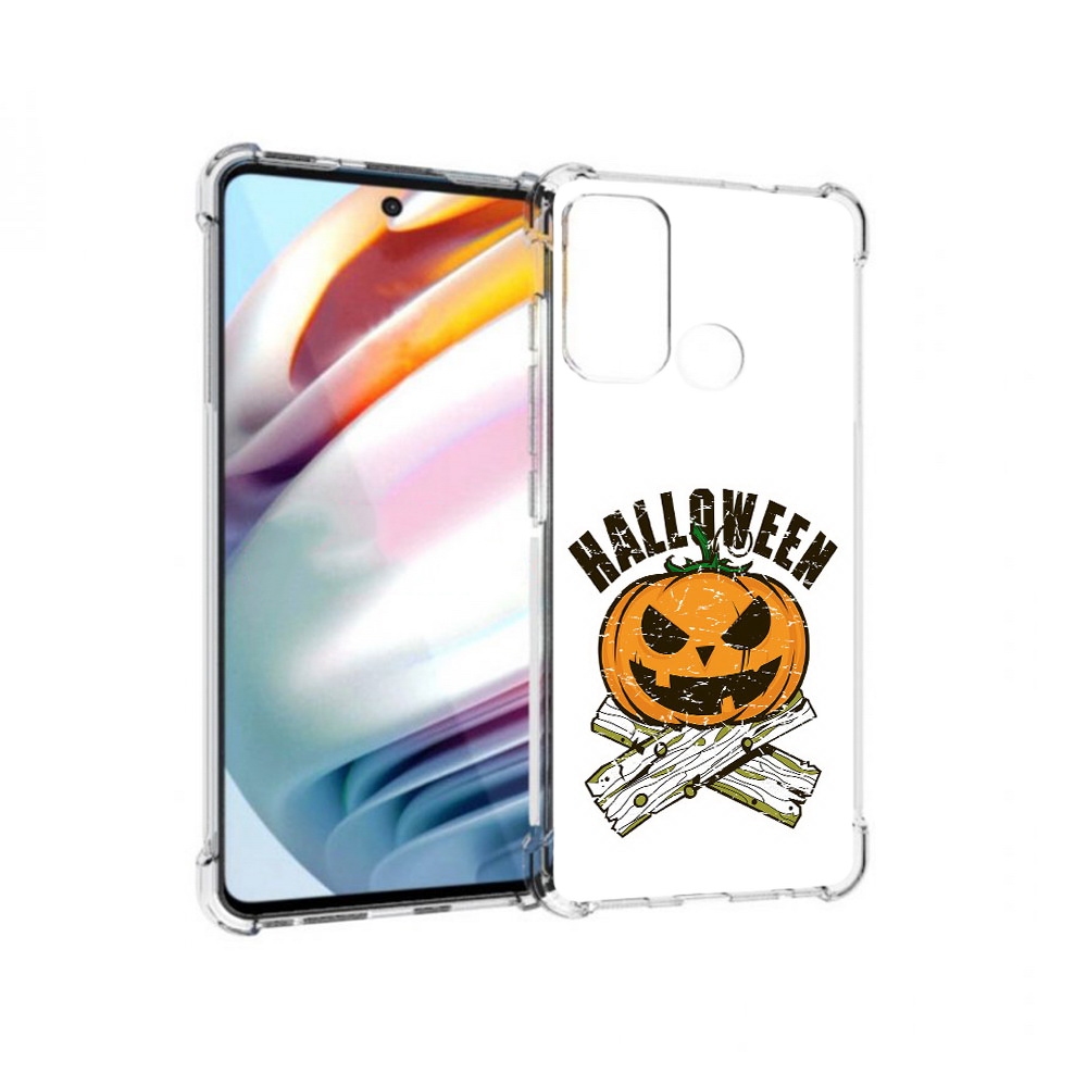 

Чехол MyPads Tocco для Motorola Moto G60 Хэллоуин доски тыква (PT227068.360.194), Прозрачный, Tocco
