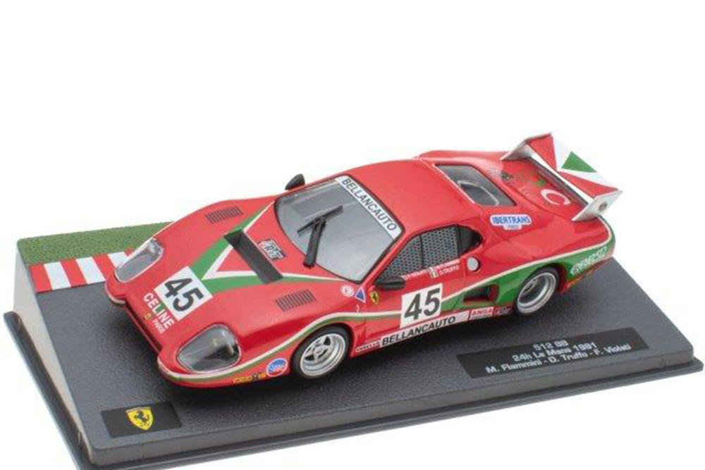 

Модель коллекционная ALTAYA Ferrari 512 bb #45 flammini/truffo/violati 24H le mans 1981, Красный