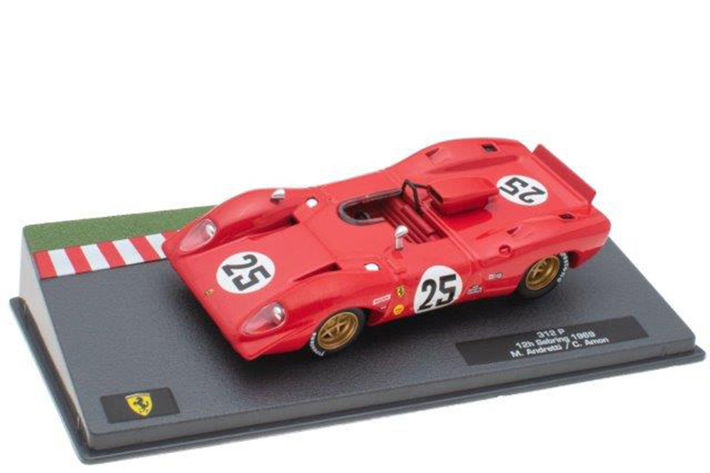 

Ferrari 312 p #25 "ferrari s.p.a. sefac" andretti/amon 2 место 12H sebring 1969, Красный