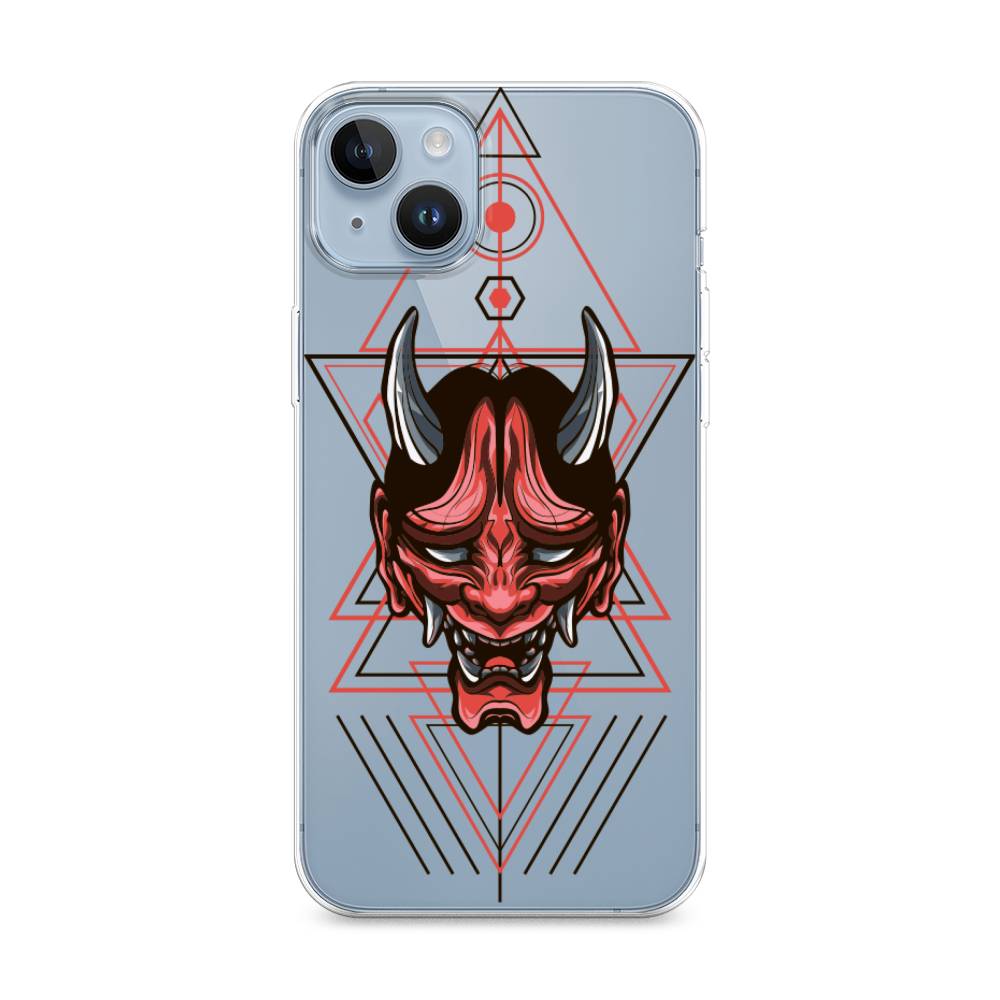 

Чехол для Apple iPhone 14 Plus "Hanya Oni mask", Серый;красный;черный, 15350-4