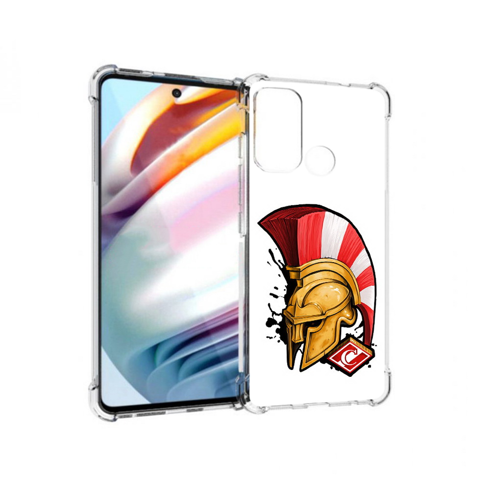 

Чехол MyPads Tocco для Motorola Moto G60 ФК спартак шлем (PT227068.360.185), Прозрачный, Tocco