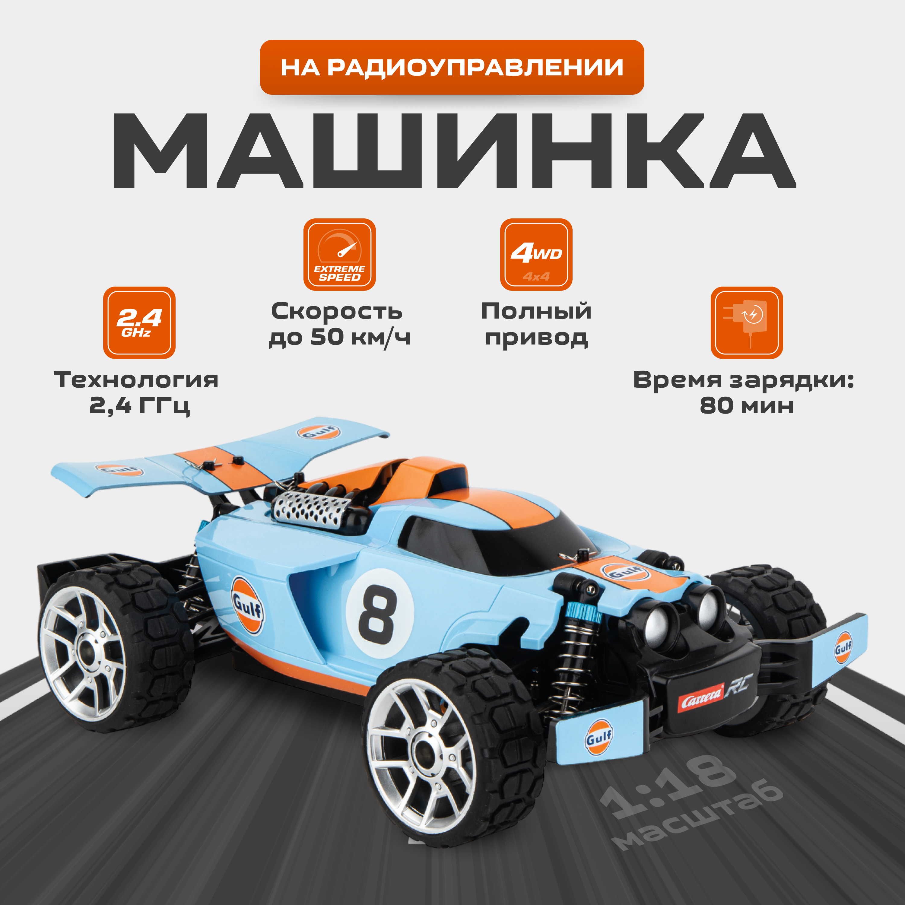 Машинка на радиоуправлении Carrera Profi RC