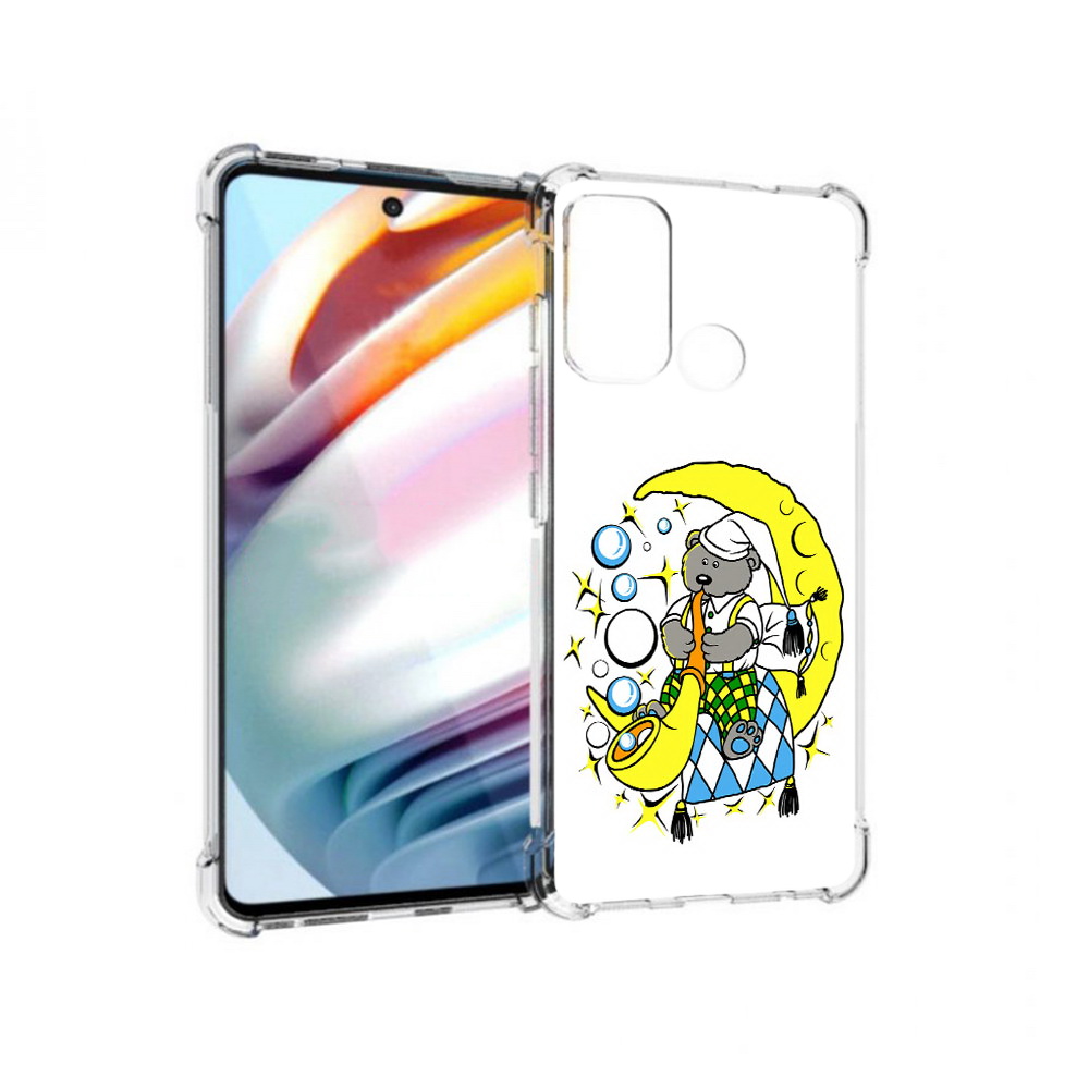 

Чехол MyPads Tocco для Motorola Moto G60 Сырная луна (PT227068.360.167), Прозрачный, Tocco