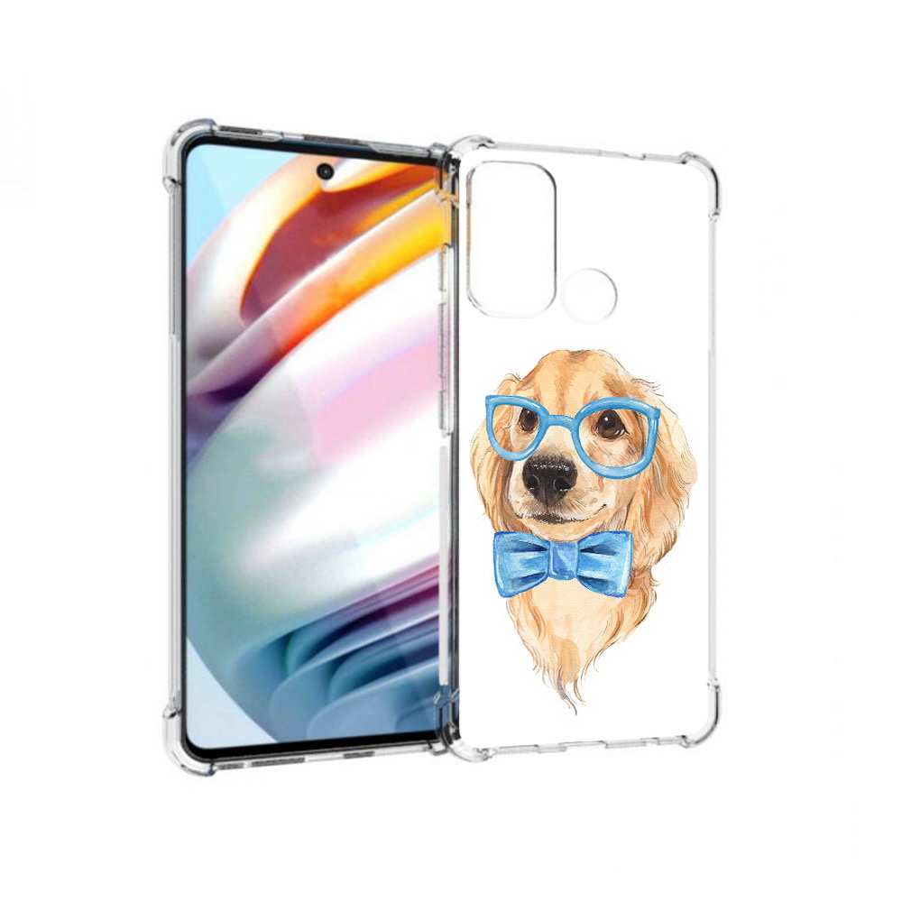 

Чехол MyPads Tocco для Motorola Moto G60 Собака интеллигент (PT227068.360.159), Прозрачный, Tocco