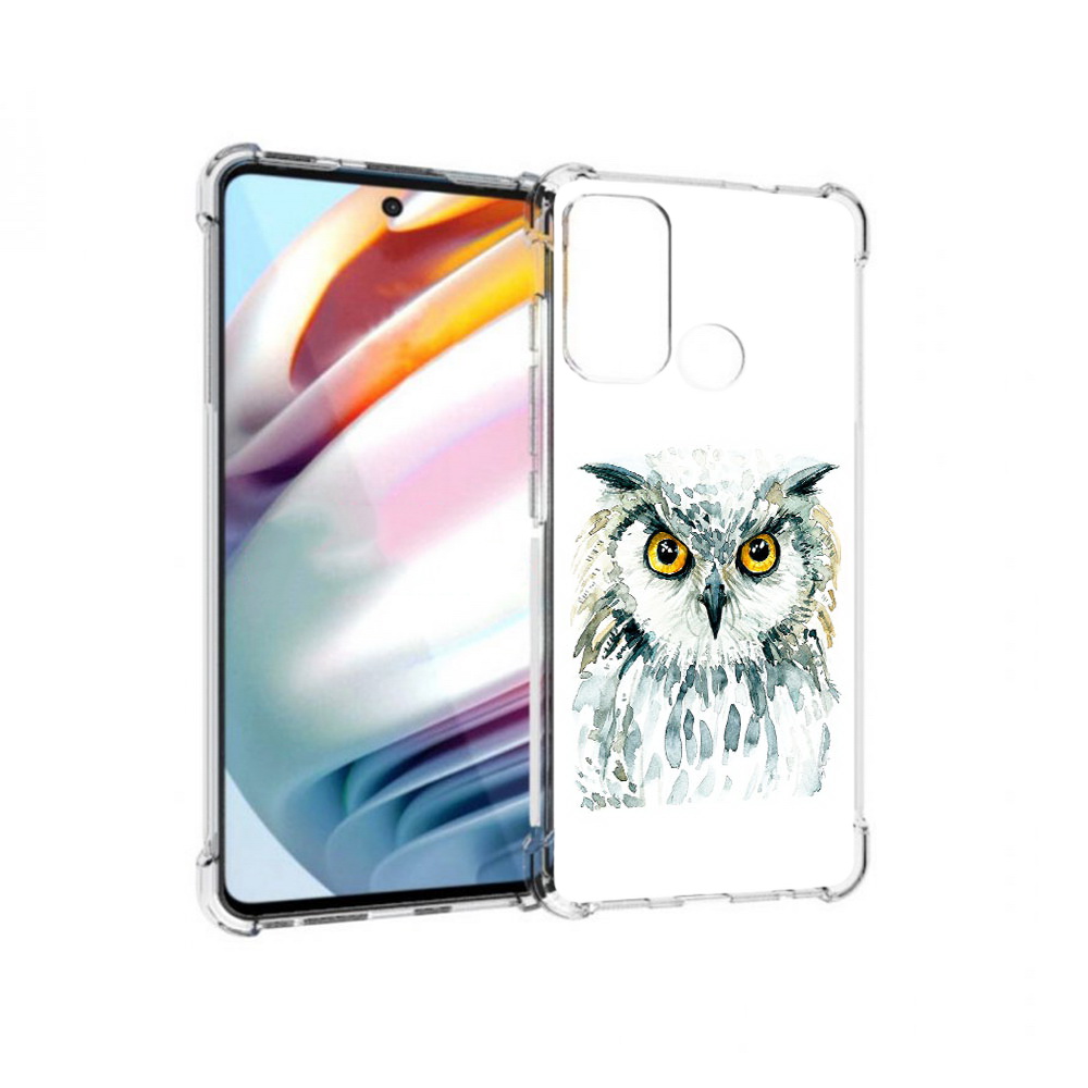 

Чехол MyPads Tocco для Motorola Moto G60 Серьезная сова (PT227068.360.156), Прозрачный, Tocco