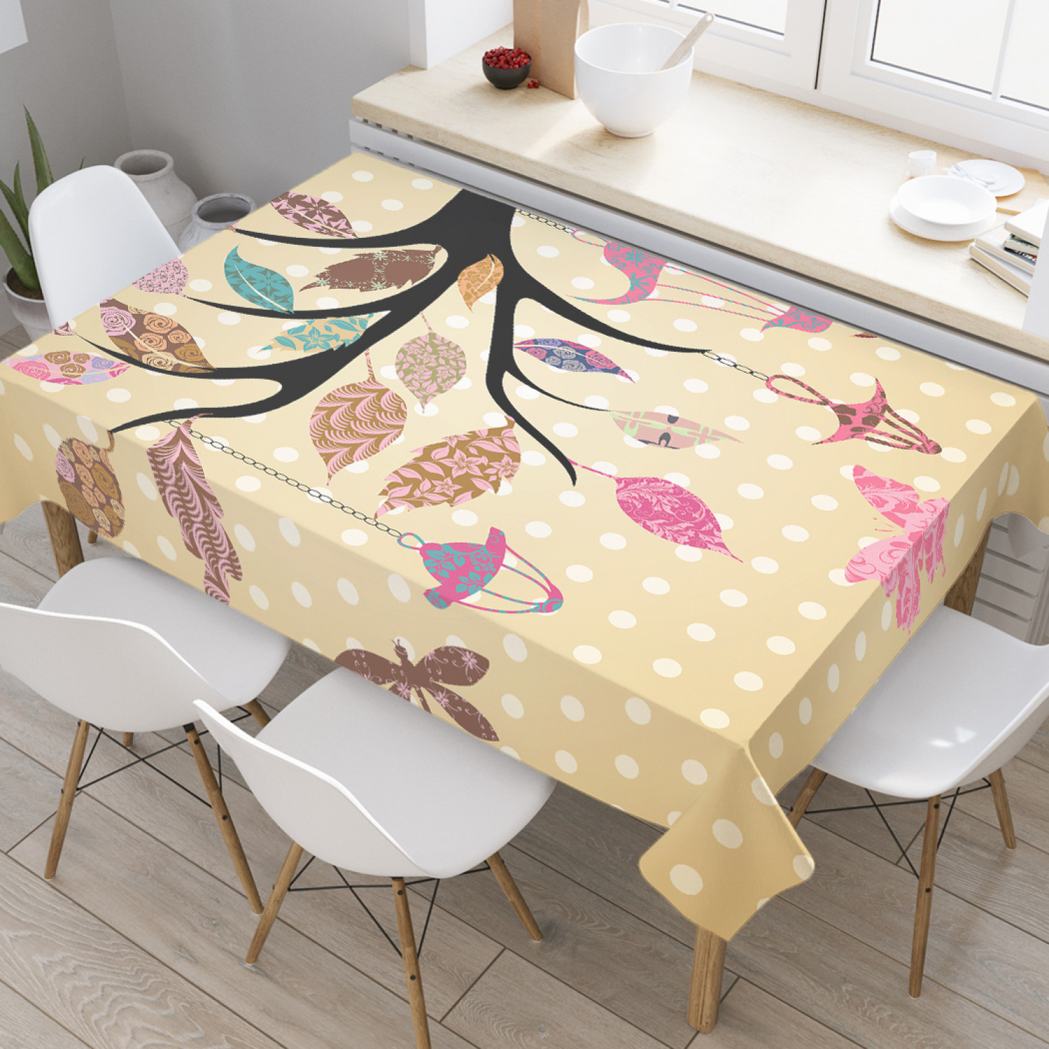 

Скатерть прямоугольная JoyArty "Ламповое дерево" из оксфорда, 120x145 см, Бежевый, Ламповое дерево