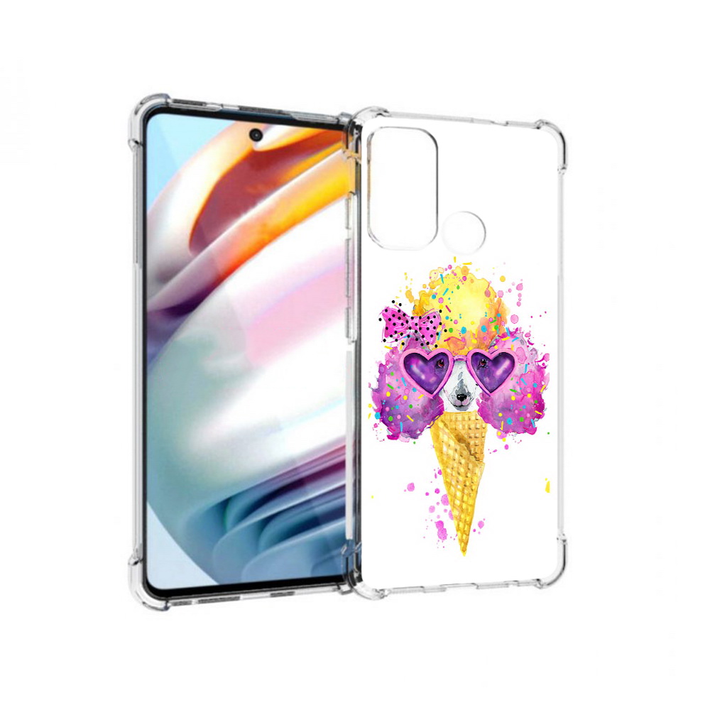 

Чехол MyPads Tocco для Motorola Moto G60 Рожок (PT227068.360.146), Прозрачный, Tocco