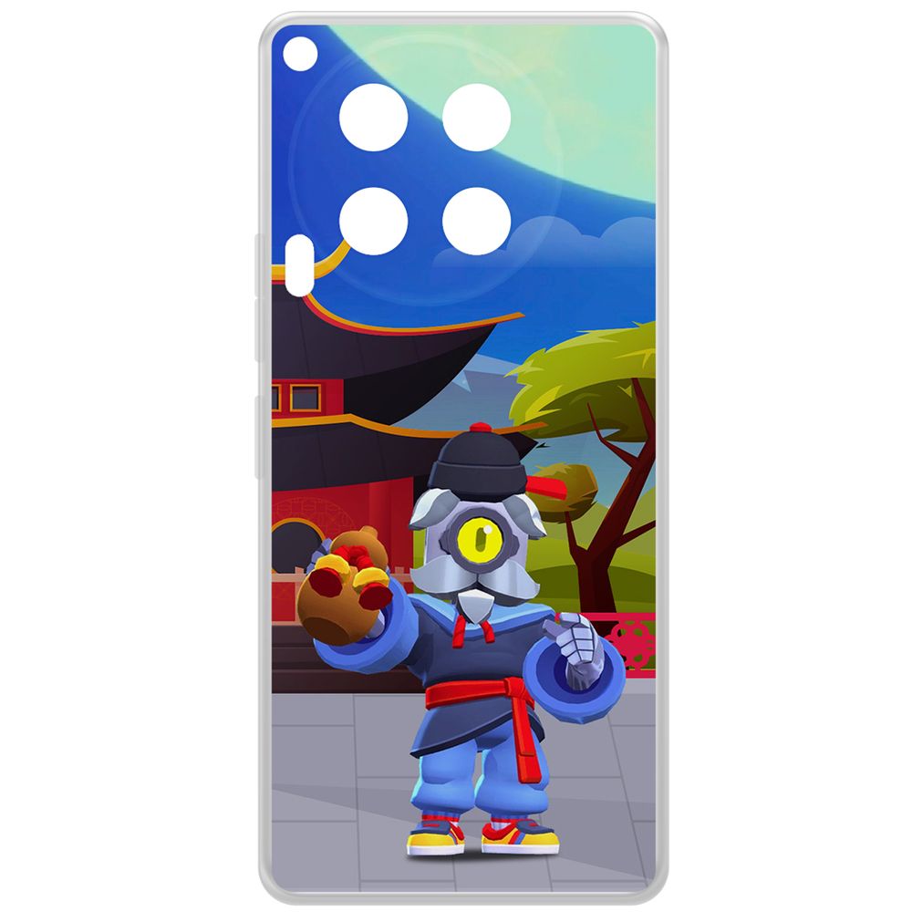 

Чехол-накладка Krutoff Clear Case Brawl Stars-Великий Мастер Барли для TECNO Camon 30, Прозрачный