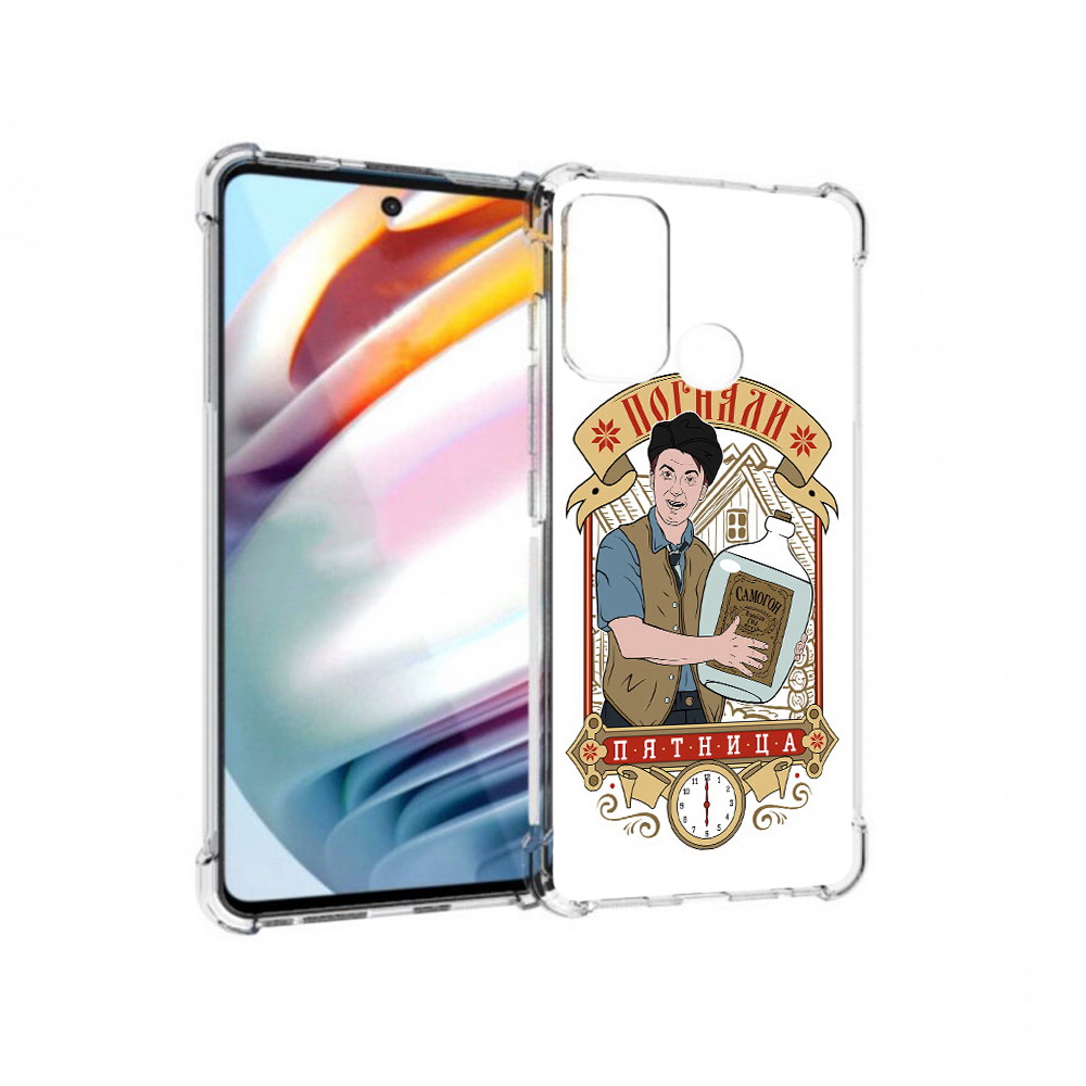 

Чехол MyPads Tocco для Motorola Moto G60 Погнали пятница (PT227068.360.137), Прозрачный, Tocco