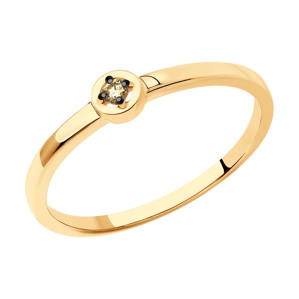 

Кольцо из красного золота р.  Diamant 51-210-01713-1, бриллиант, 51-210-01713-1