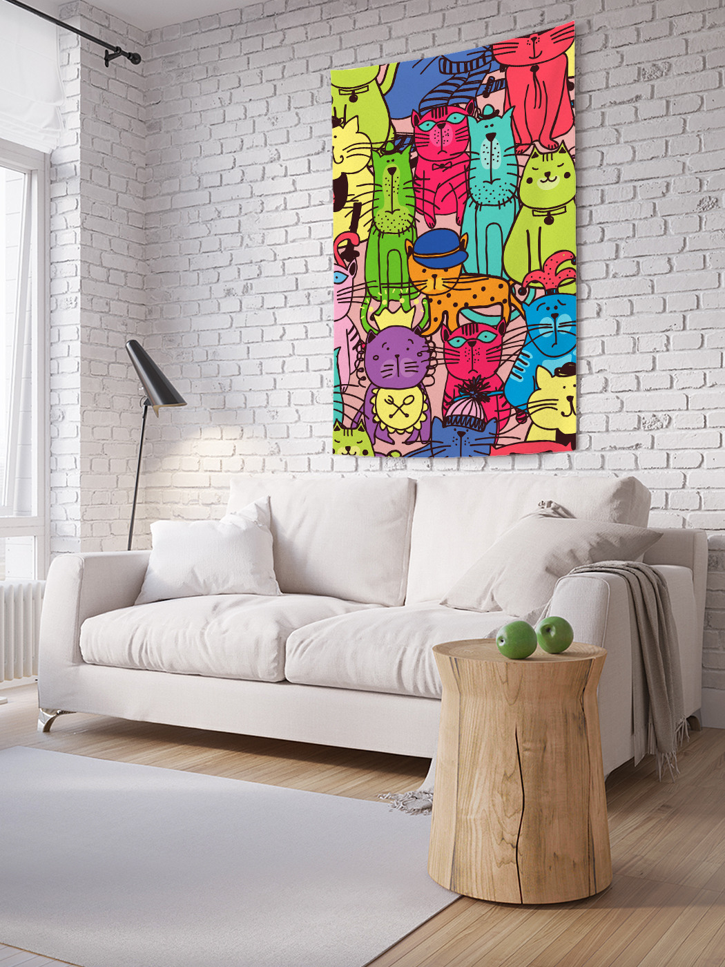 

Вертикальное фотопанно на стену JoyArty Кошачья площадь 150x200 см, Кошачья площадь
