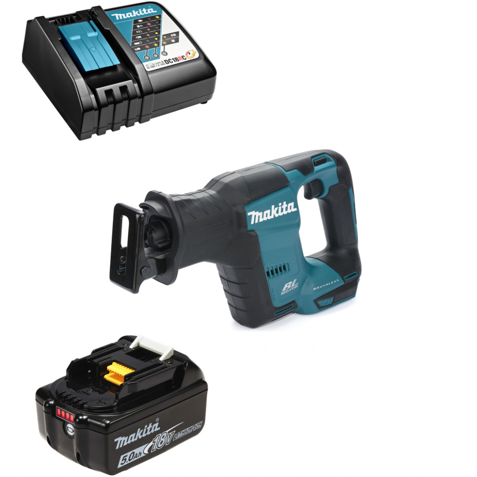 

Пила сабельная аккумуляторная Makita DJR188RT 255мм 18В Li-Ion 1x5Ач, з/у, DJR188RT