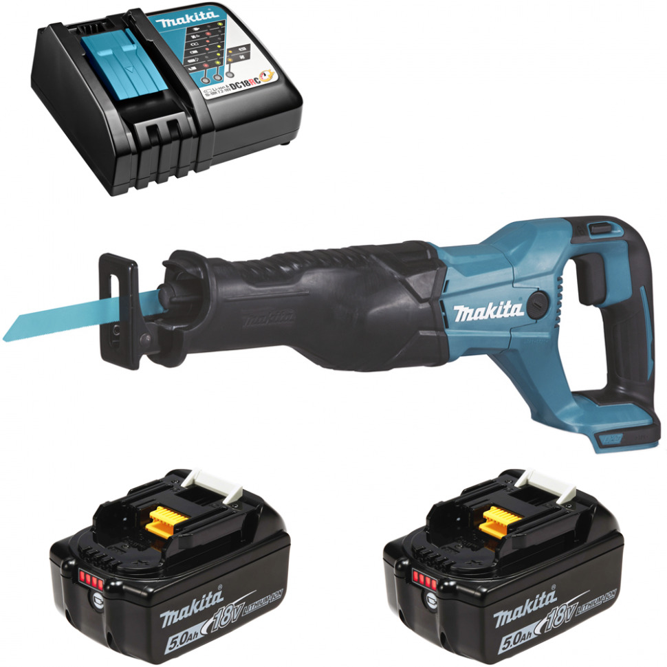 

Пила сабельная аккумуляторная Makita DJR186RT2 255мм 18В Li-Ion 2x5Ач, з/у, DJR186RT2