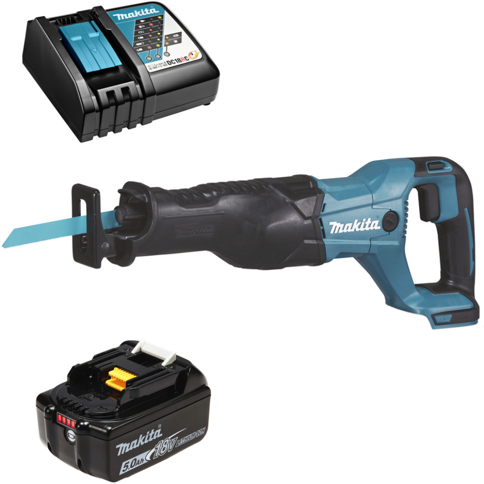 

Пила сабельная аккумуляторная Makita DJR186RT 255мм 18В Li-Ion 1x5Ач, з/у, DJR186RT