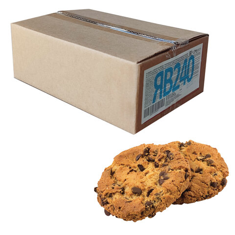 Печенье сдобное ЯШКИНО с шоколадными каплями, 4.5 кг, картонная коробка, ЯП816