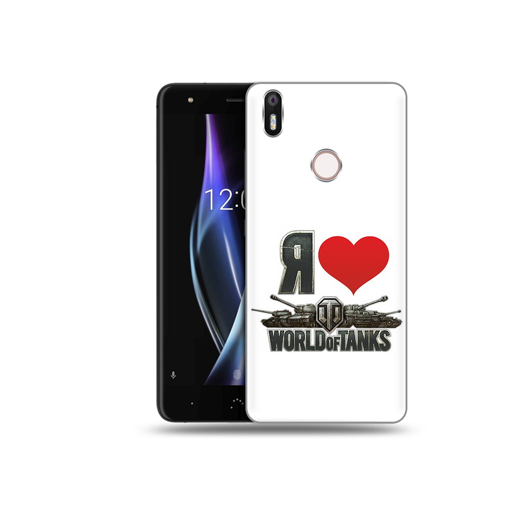 

Чехол MyPads Tocco для BQ Aquaris X я люблю ворлд оф танк, Прозрачный, Tocco