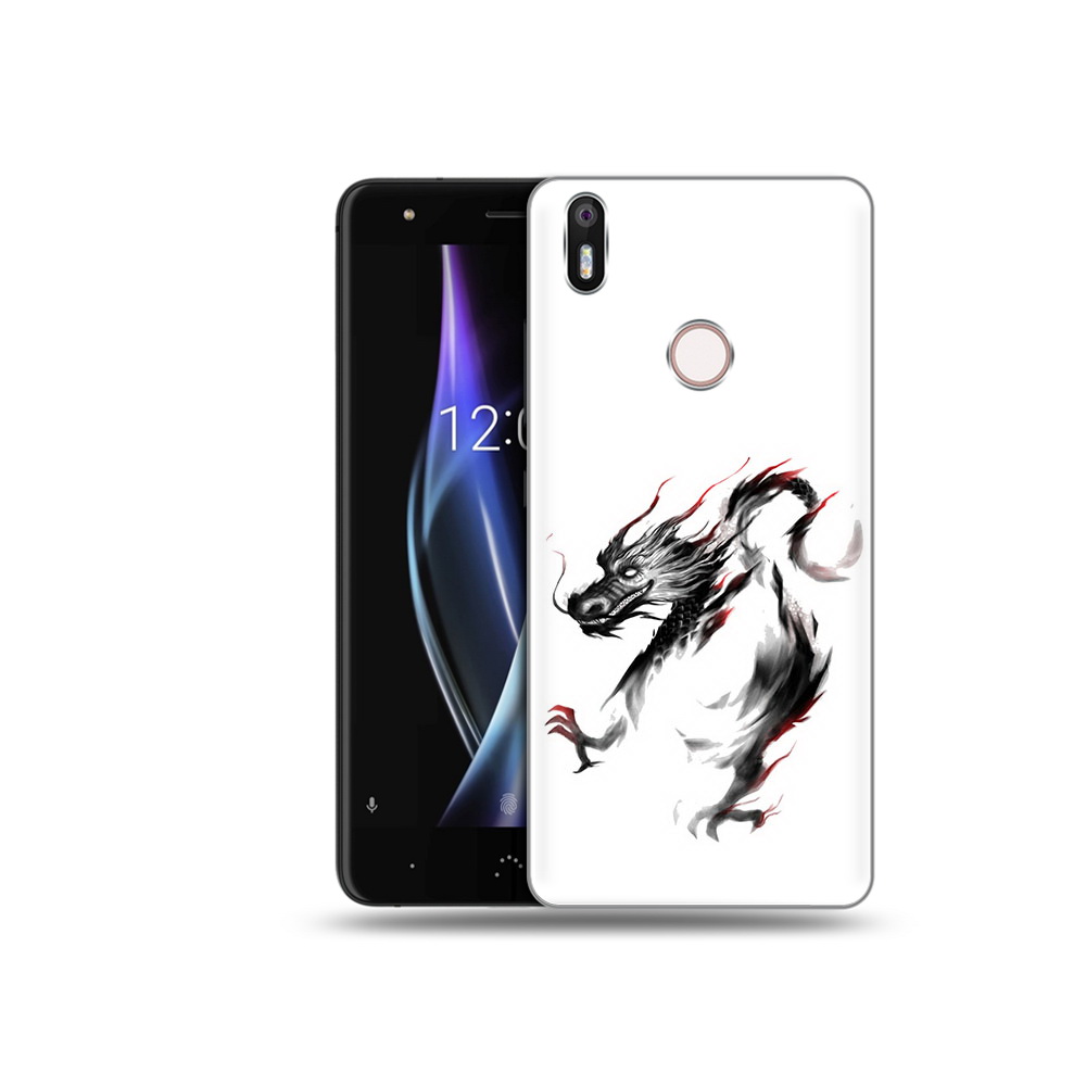 

Чехол MyPads Tocco для BQ Aquaris X черный дракон, Прозрачный, Tocco