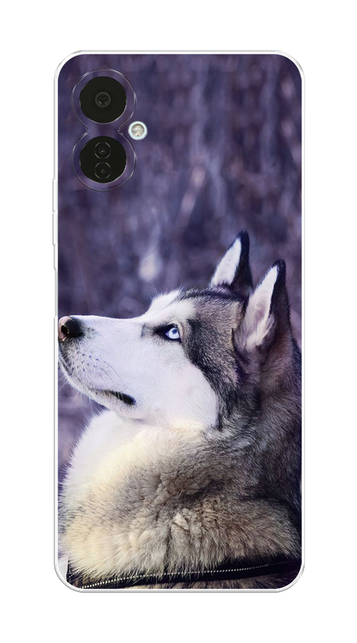 

Чехол на Tecno Camon 19 Neo "Хаски 1", Фиолетовый;белый, 302350-1