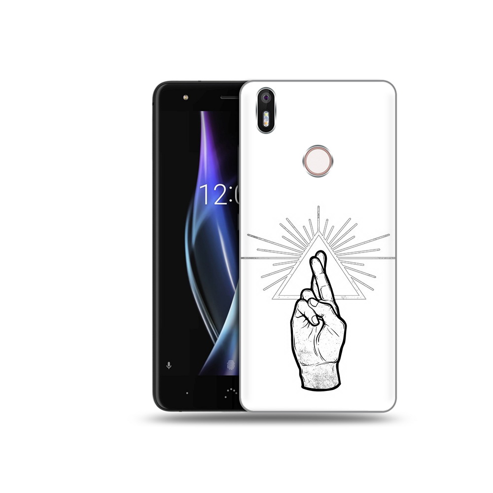 

Чехол MyPads Tocco для BQ Aquaris X черно белая рука, Прозрачный, Tocco