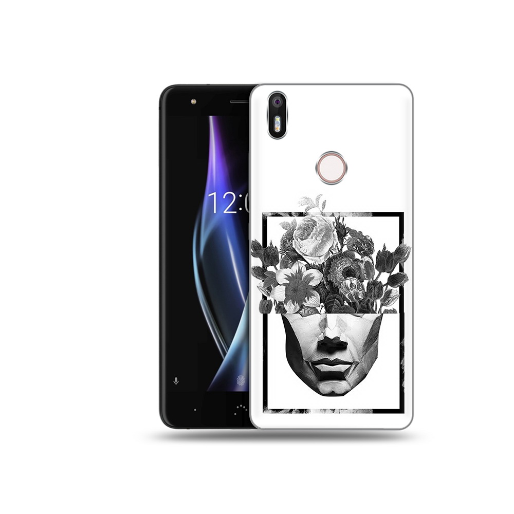 

Чехол MyPads Tocco для BQ Aquaris X черно белая ваза в абстракции, Прозрачный, Tocco