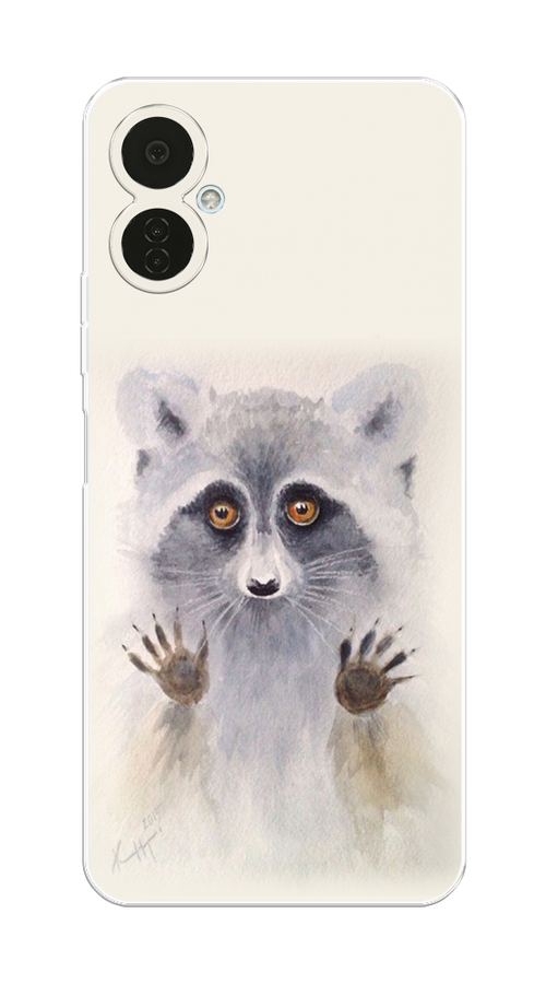 

Чехол на Tecno Camon 19 Neo "Енот за стеклом", Бежевый;серый, 302350-4