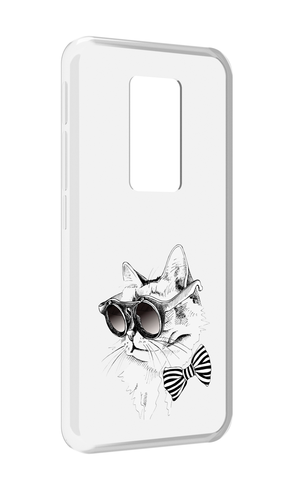 

Чехол MyPads крутая кошка в очках для Motorola Defy 2021, Прозрачный, Tocco