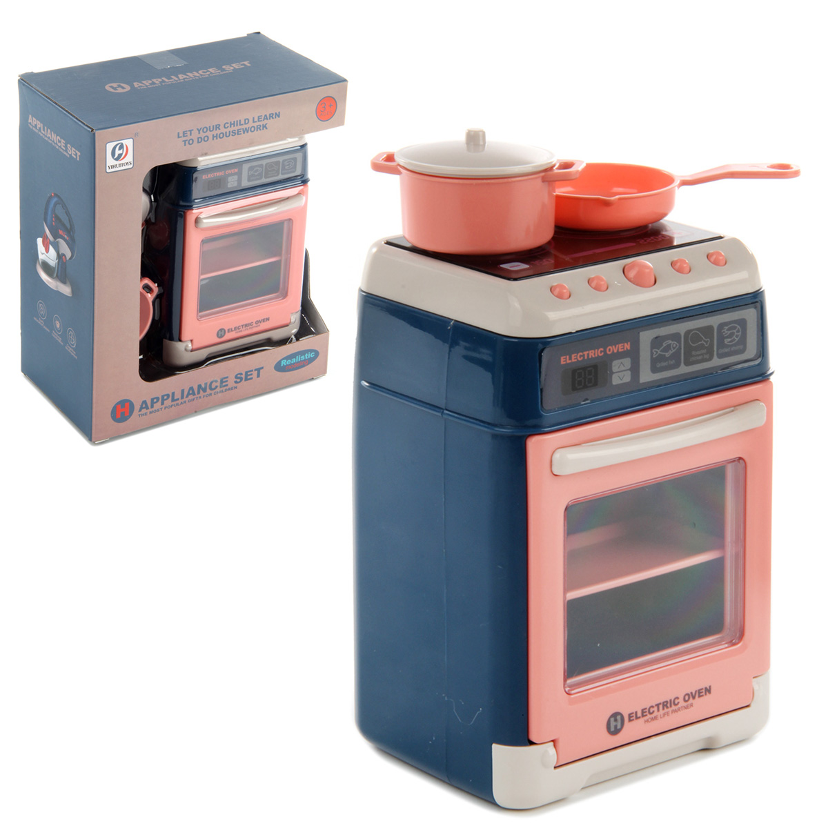 Детская игровая кухонная плита Veld Co Игрушечная бытовая техника со светом и звуком