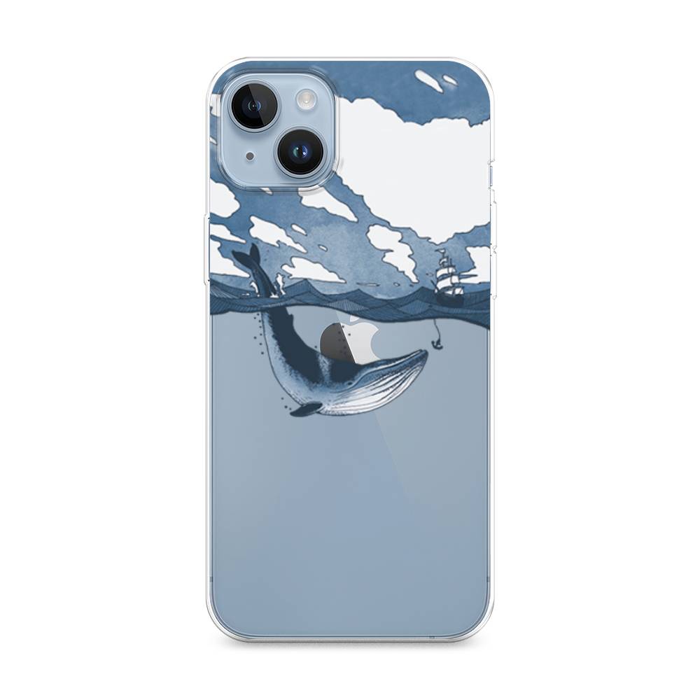 

Чехол на Apple iPhone 14 Plus "Большой кит", Синий, 15350-1