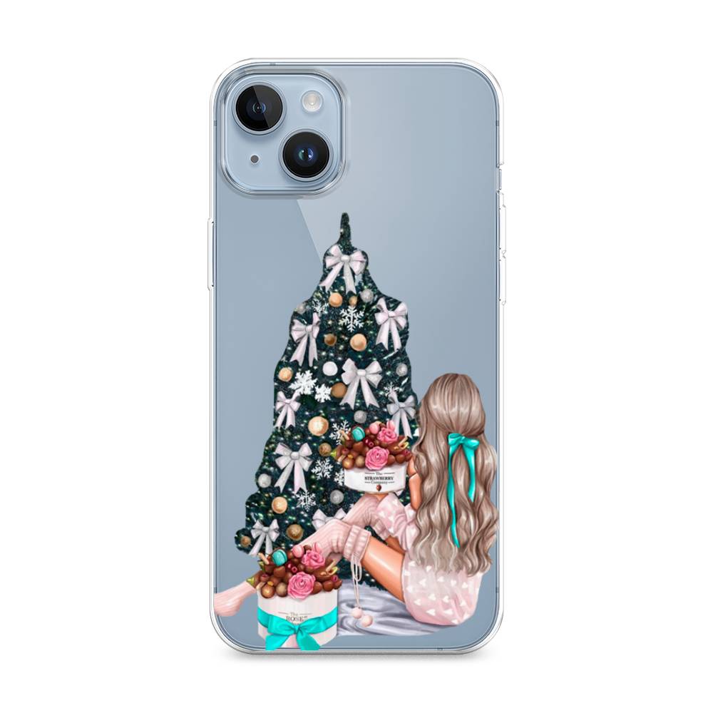 

Чехол для Apple iPhone 14 Plus "New Year", Зеленый;бежевый;голубой, 15350-5