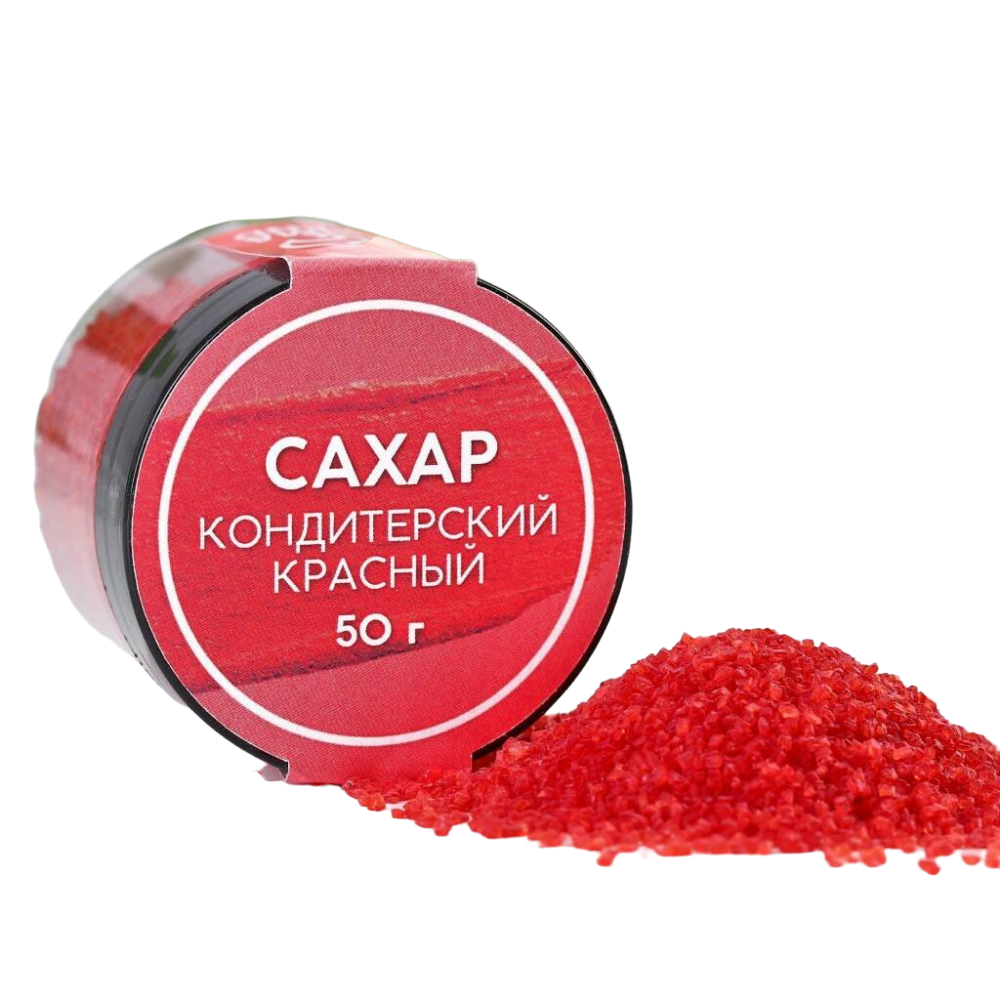 

Сахарные кристаллы KONFINETTA цветные: красный 50 г