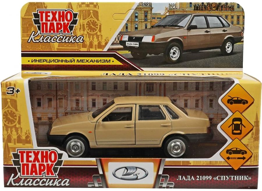 

Машина металлическая LADA-21099 Спутник инерционная, Коричневый