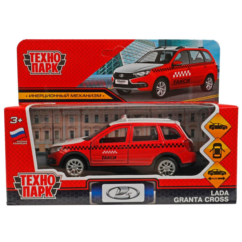 

Машина металлическая LADA Granta cross Такси инерционная, Красный