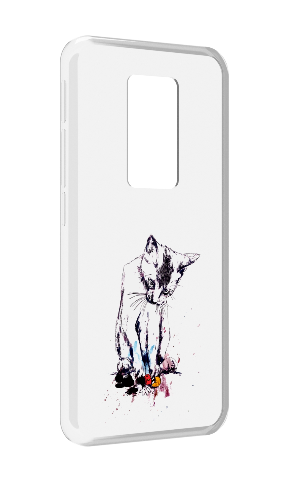 

Чехол MyPads кот и микки для Motorola Defy 2021, Прозрачный, Tocco