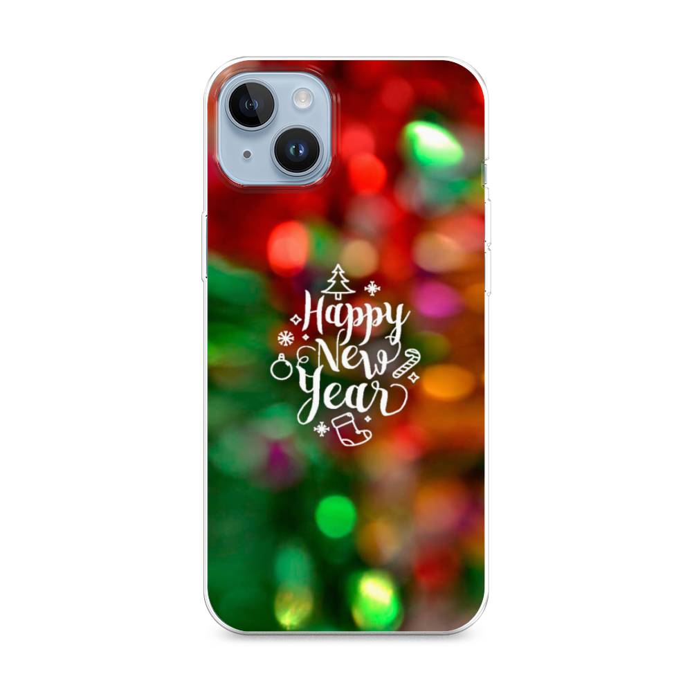 

Чехол для Apple iPhone 14 Plus "Новый Год на елке", Зеленый;красный;желтый, 15350-5