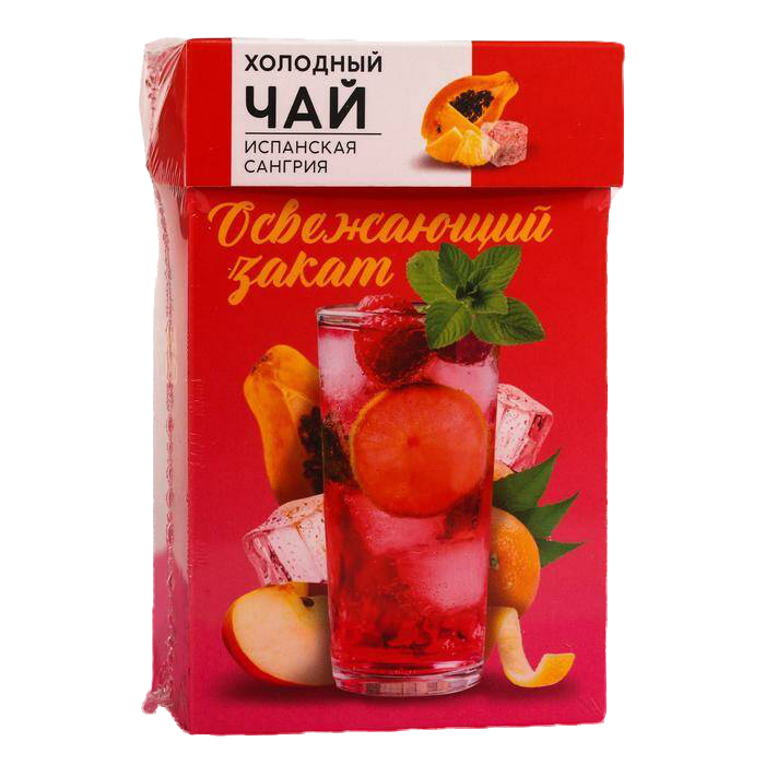 

Холодный зеленый чай Освежающий закат, вкус: испанская сангрия, 50 г