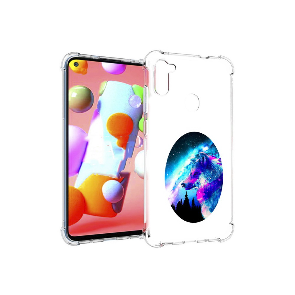 

Чехол MyPads Tocco для Samsung Galaxy M11 голубой волк (PT147121.487.293), Прозрачный, Tocco
