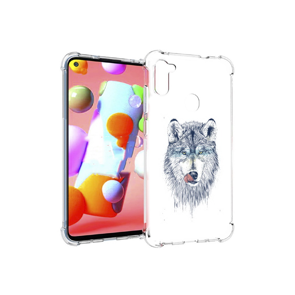 

Чехол MyPads Tocco для Samsung Galaxy M11 голодгый волк (PT147121.487.292), Прозрачный, Tocco