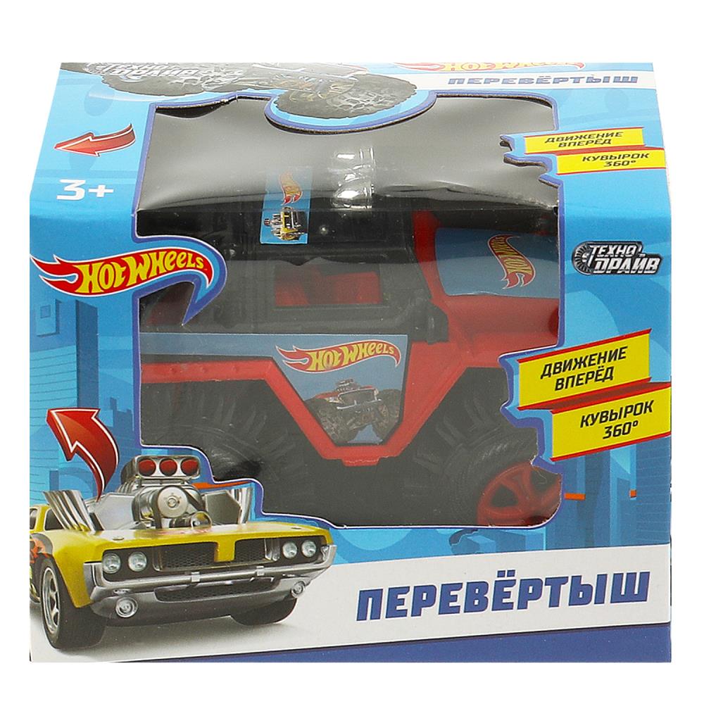 

Машина-перевертыш электронная Хот Вилс ТехноДрайв 1505B123-R4, Красный