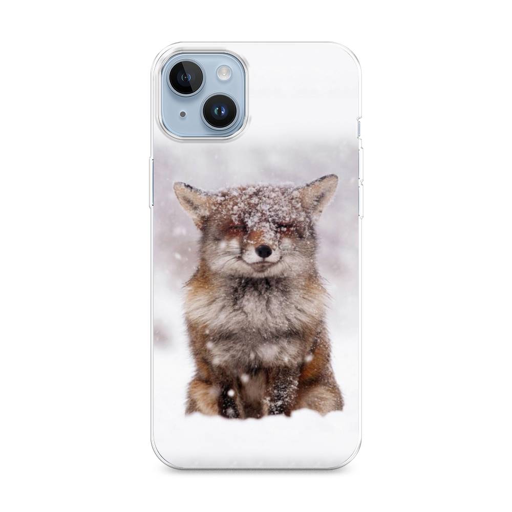 

Чехол на Apple iPhone 14 Plus "Зимняя лиса", Белый;серый;коричневый, 15350-1