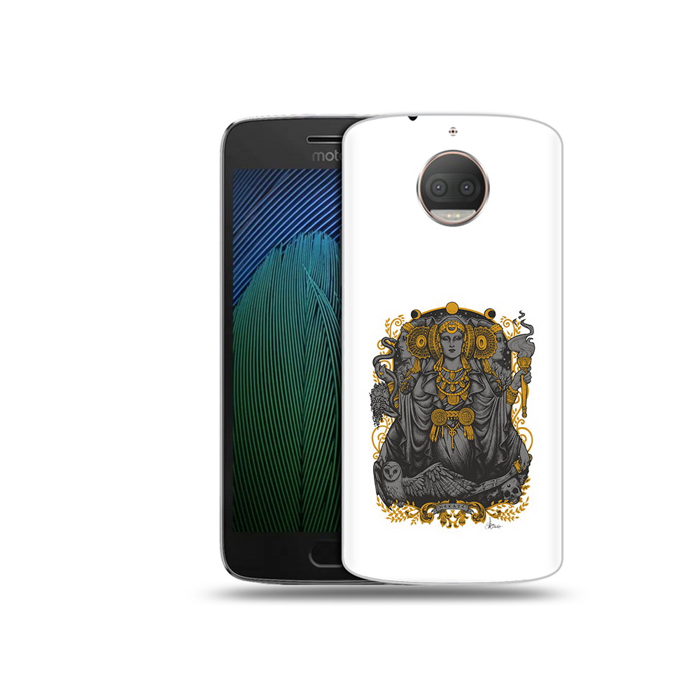 

Чехол MyPads Tocco для Motorola Moto G5S Plus божество с золотыми элементами, Прозрачный, Tocco