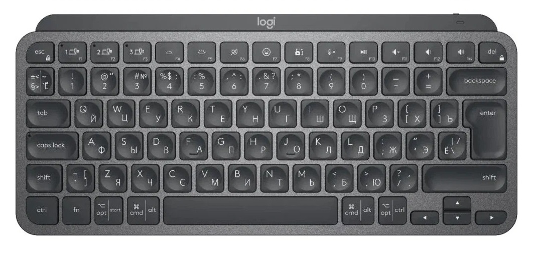 

Беспроводная клавиатура Logitech MX Keys Mini Gray, MX Keys Mini