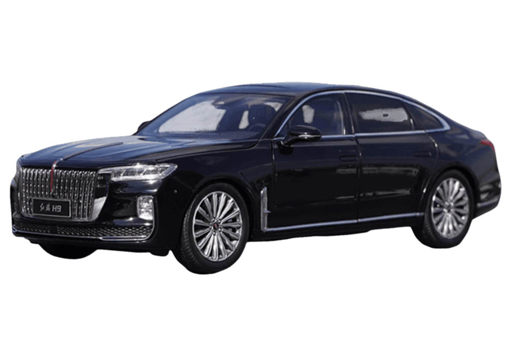 Модель коллекционная CD Hongqi H9 2024 black / хончи Х9 премиальный седан черный