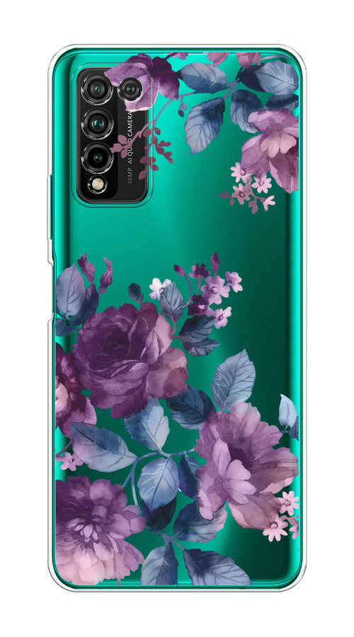 

Чехол на Honor 10X Lite "Purple Blossoms", Синий;фиолетовый, 6104650-1